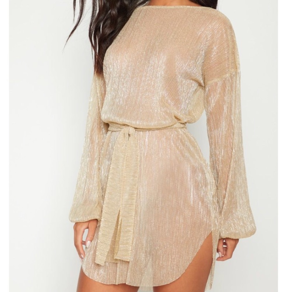 Pretty Little thing Gold Dress